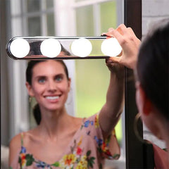 4-Bulb LED Makeup Mirror Light with Suction Cups