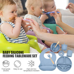 Baby Soft Silicone Feeding Tableware Set - BPA Free