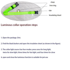 “GlowSafe™ LED Dog Collar – USB Rechargeable & Adjustable”