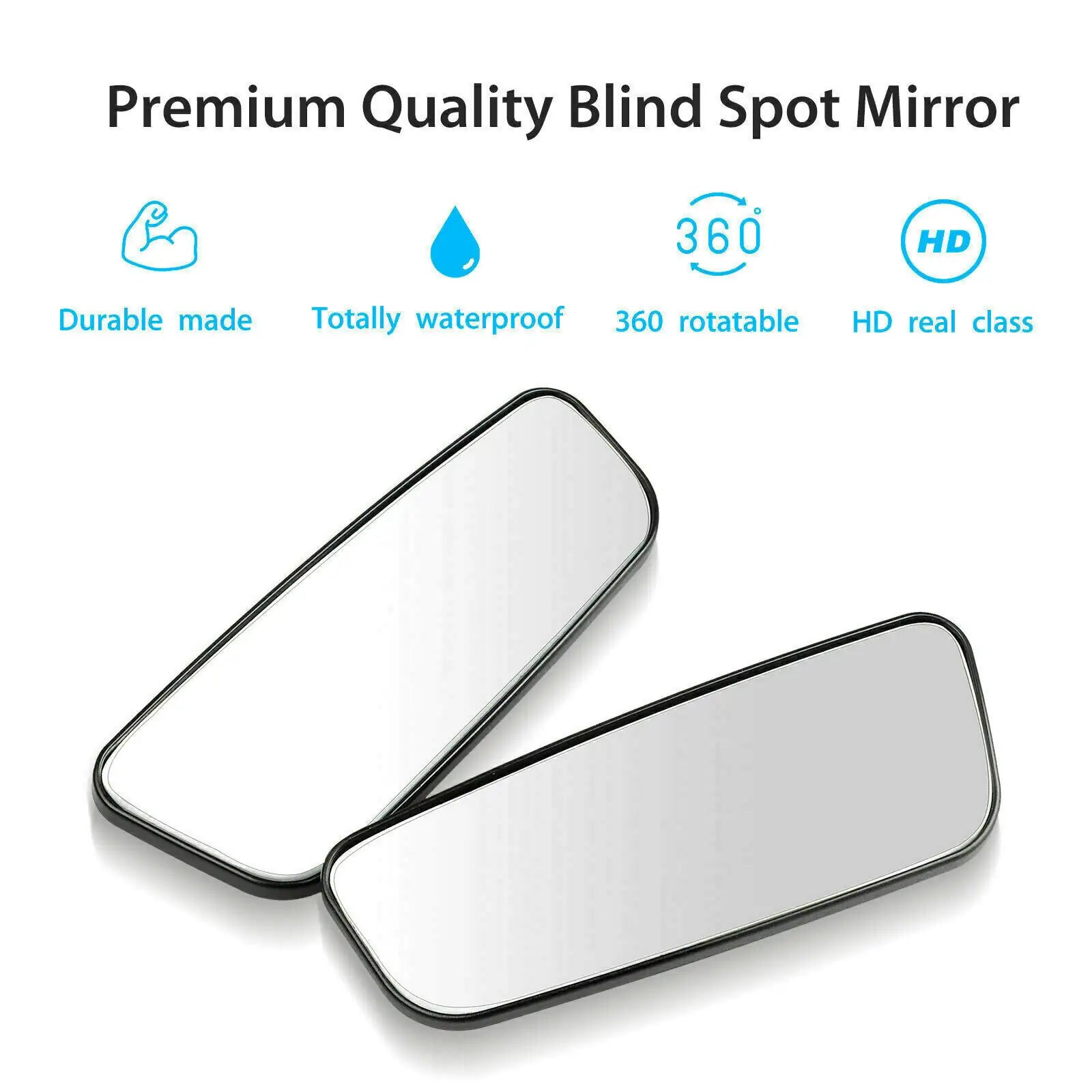 Blind Spot Mirror 360° Wide Angle Pair for Vehicles
