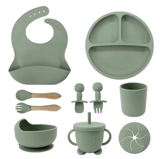 Baby Soft Silicone Feeding Tableware Set - BPA Free