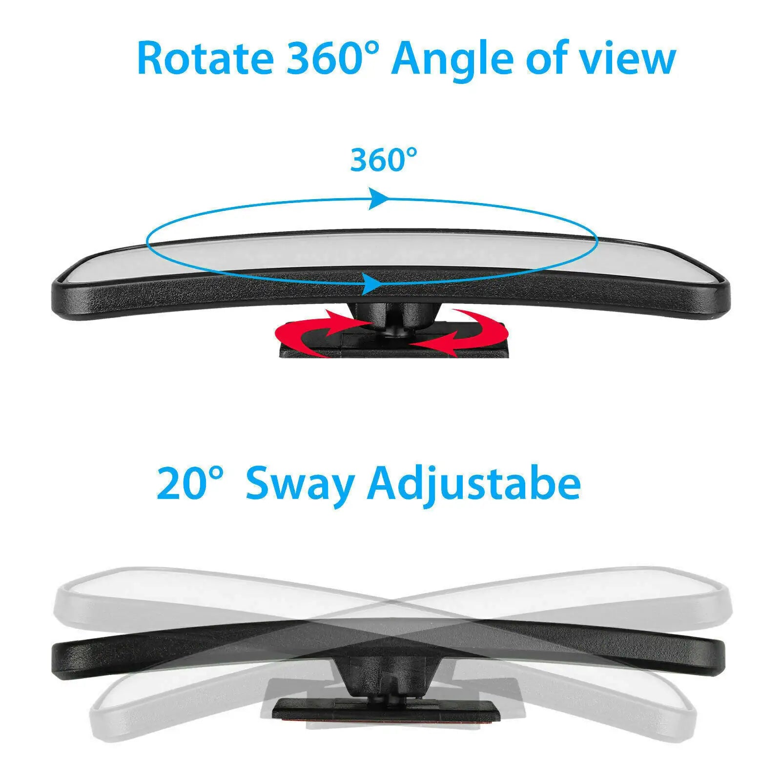 Blind Spot Mirror 360° Wide Angle Pair for Vehicles