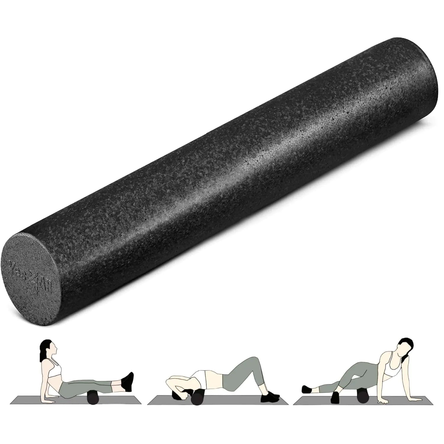 Round Back Roller Foam Exercise Foam Roller for Yoga Pilates & Stretching