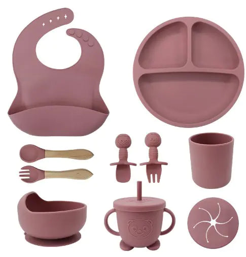 Baby Soft Silicone Feeding Tableware Set - BPA Free