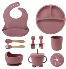 Baby Soft Silicone Feeding Tableware Set - BPA Free