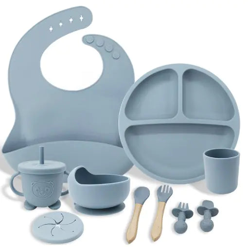 Baby Soft Silicone Feeding Tableware Set - BPA Free