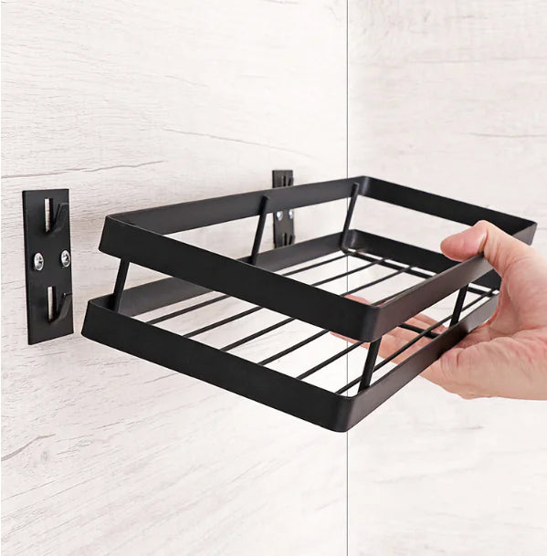 Wall-Mounted Kitchen Spice Rack and Organizer Shelf