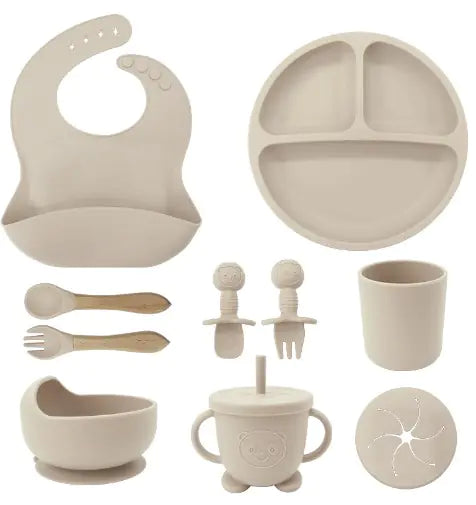 Baby Soft Silicone Feeding Tableware Set - BPA Free