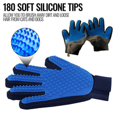 Pet Grooming Gloves - Deshedding Hair Removal Massage Pair
