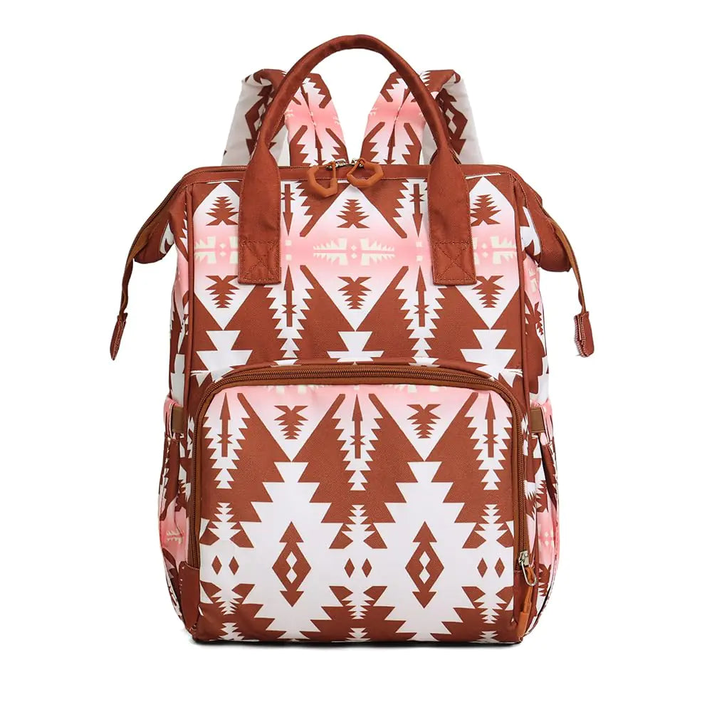 Diaper Bag Backpack for Women Bohemia Style - Multifunctional Diaper Bags Large Capacity with Stroller Hooks Waterproof