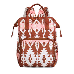 Diaper Bag Backpack for Women Bohemia Style - Multifunctional Diaper Bags Large Capacity with Stroller Hooks Waterproof